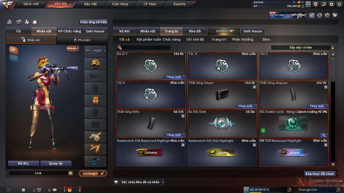 shop acc cf uy tin gia re